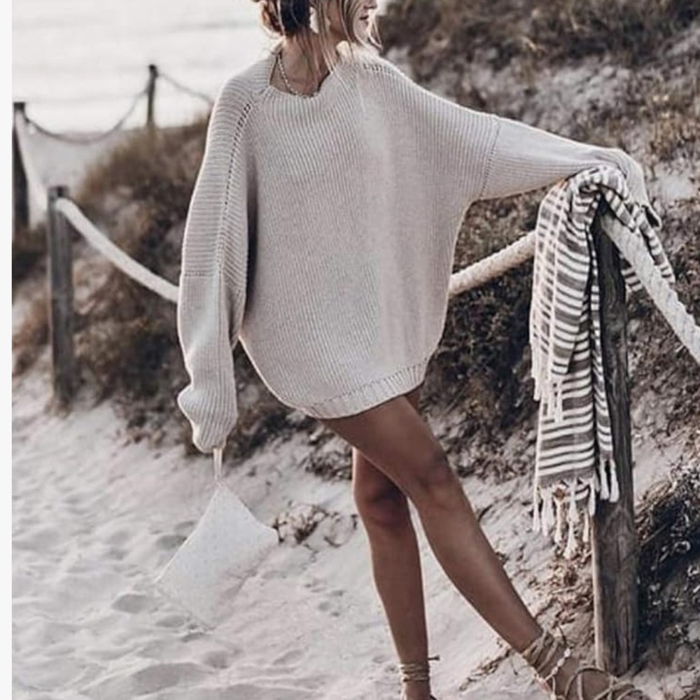 Cozy Knit Sweater in Beige - Picture 5 of 6